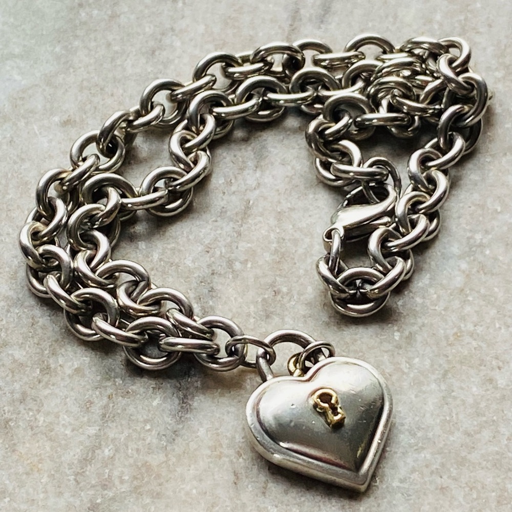 Tiffany & Co. sterling silver and 18k gold necklace